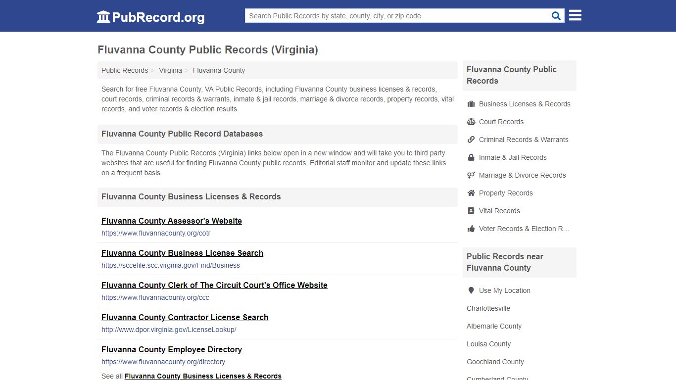 Fluvanna County Public Records (Virginia) - PubRecord.org